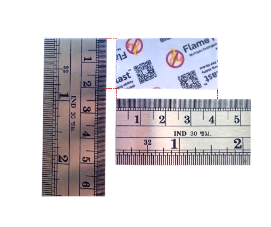 คุณสมบัติขนาด 2x4 ซม. ด้านเทปกาว