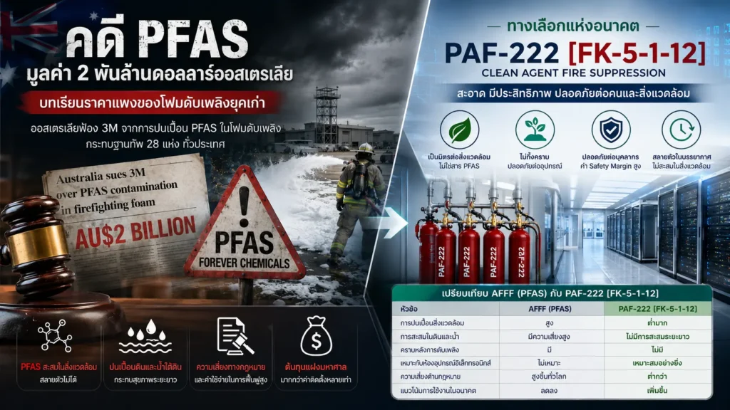 บทเรียนจากคดี PFAS และเหตุผลที่องค์กรชั้นนำหันสู่ FK-5-1-12 (PAF-222)